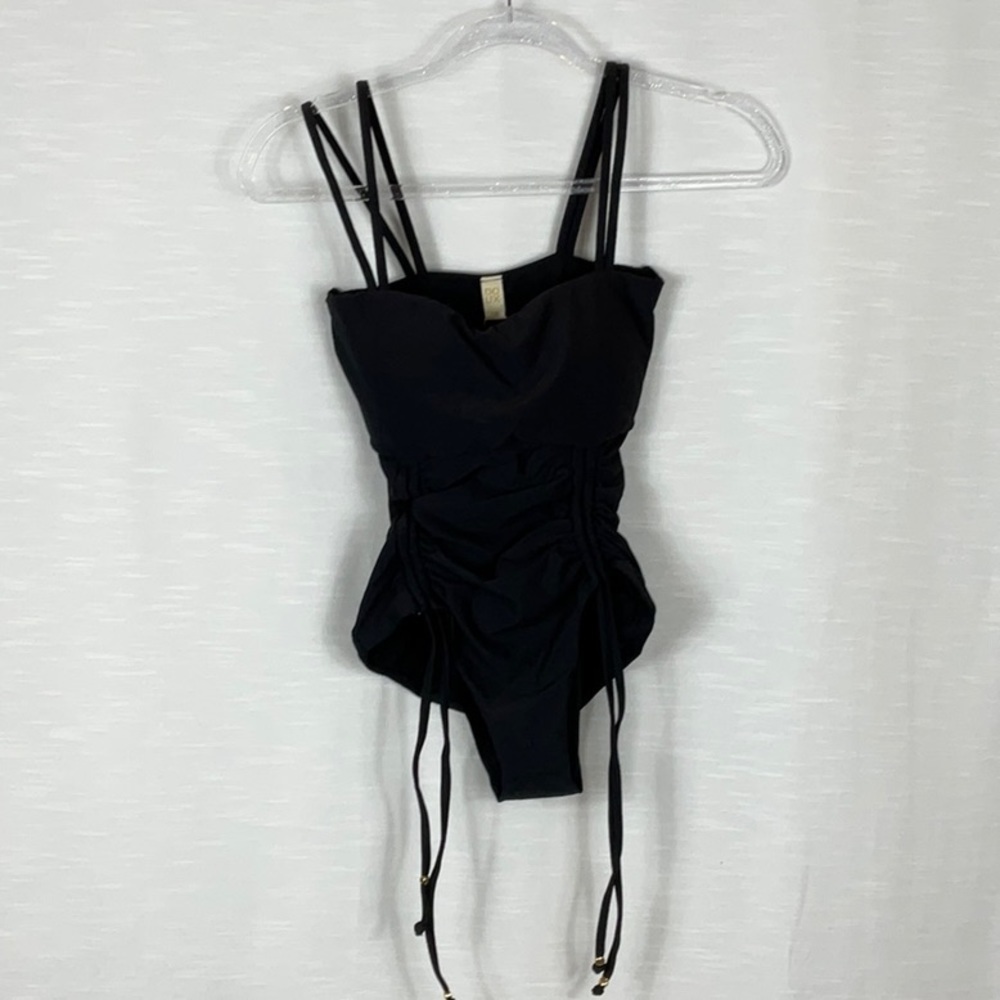 DOUX Black ruched swimsuit